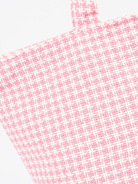 Rosa kariert Strandtasche