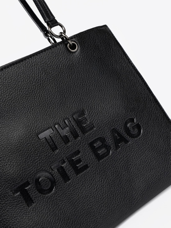 Klassische schwarze Shopper TOTE