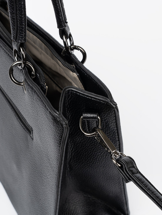 Klassische schwarze Shopper TOTE