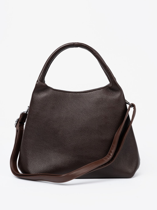Elegante braune Handtasche mit Kosmetiktäschchen