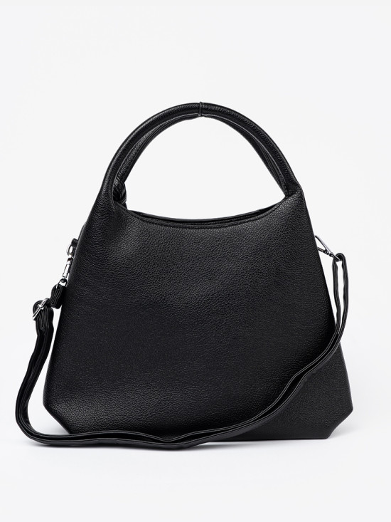 Elegante schwarze Handtasche mit Kosmetiktäschchen