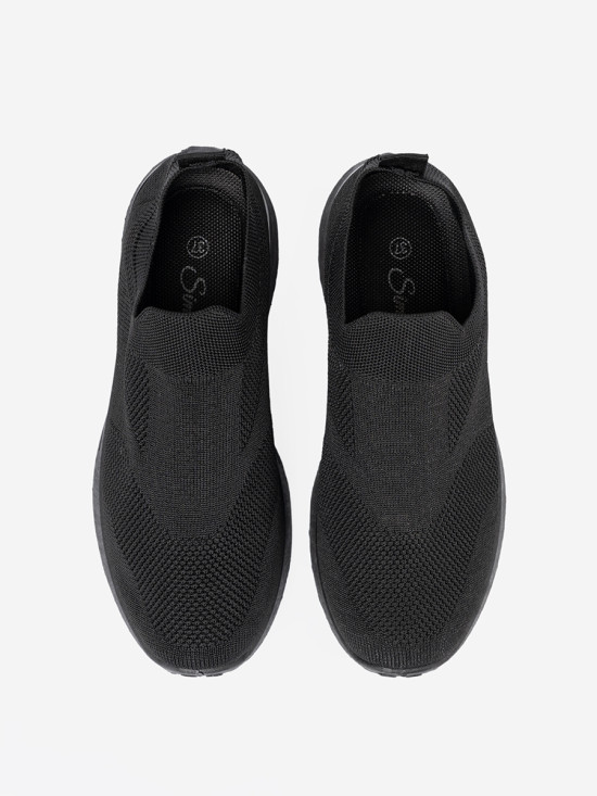 Schwarze Slip-On Sneakers