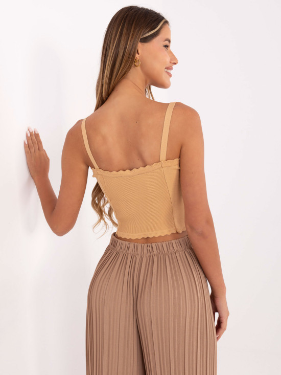 Beiger kurzer Top RUE PARIS