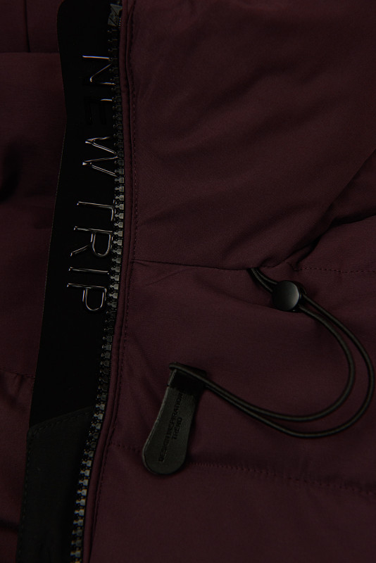 Damen-Winterjacke mit Kapuze FLURRY Pflaumenlila