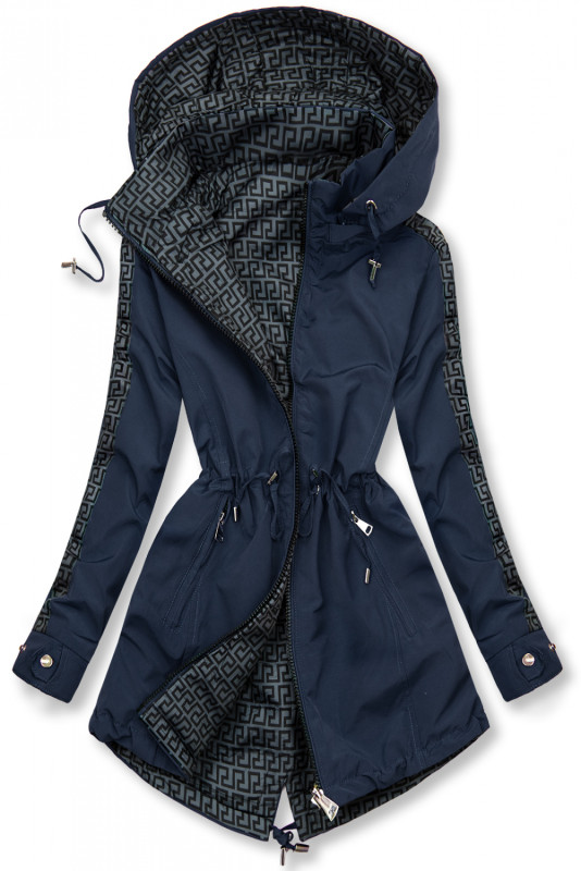 Leichter Parka dunkelblau/grau