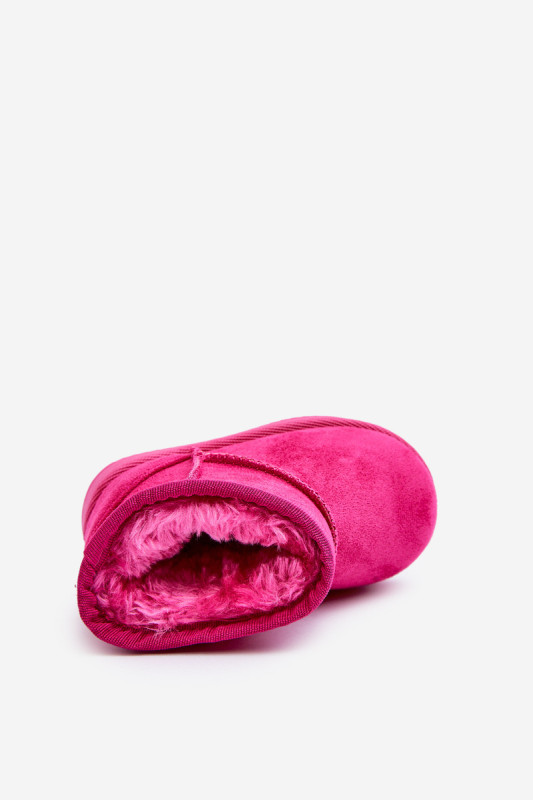 Gefütterte rosa Slip-on-Schneestiefel