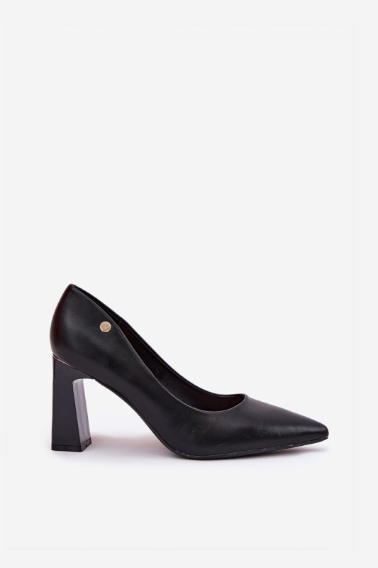 Elegante Pumps mit Blockabsatz, schwarz