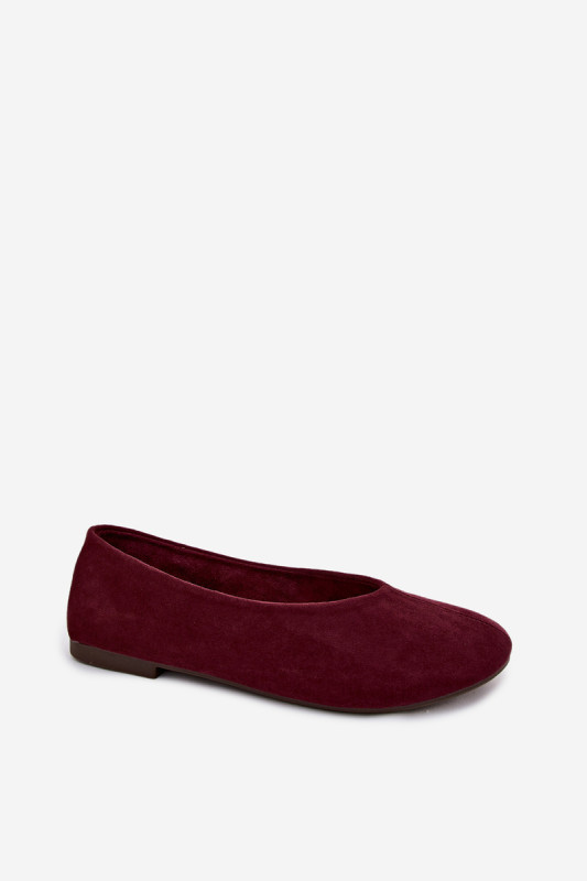 Ballerinas aus Velourslederimitat in Lila