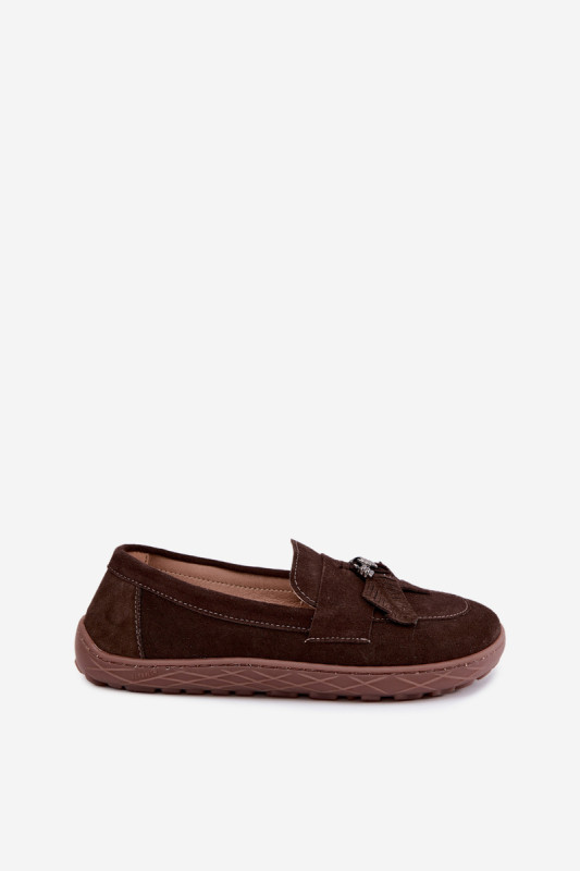 Barefoot Mokassin aus echtem Wildleder, braun
