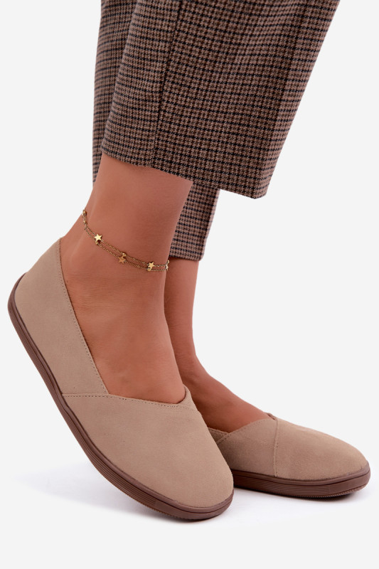 Barefoot Ballerinas aus natürlichem Wildleder beige