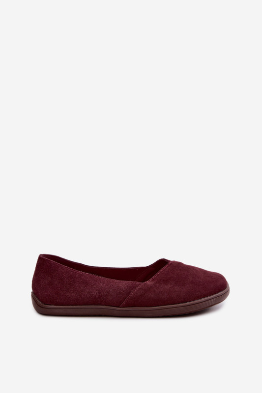 Barefoot Ballerinas aus echtem Wildleder bordeaux