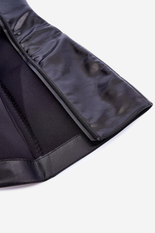 Gefütterte Overknee-Stiefel mit Stilettoabsatz schwarz