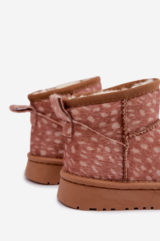 Braune Schneestiefel mit warmem Futter
