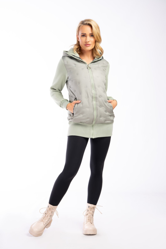 Sweatjacke mit gepunktetem Muster SPORTY Rot