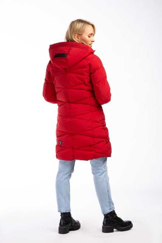 Extra warme Winterjacke mit Plüsch Navy/Grau