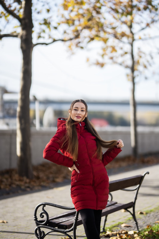 Steppjacke mit Futter-Plüsch khaki/grau
