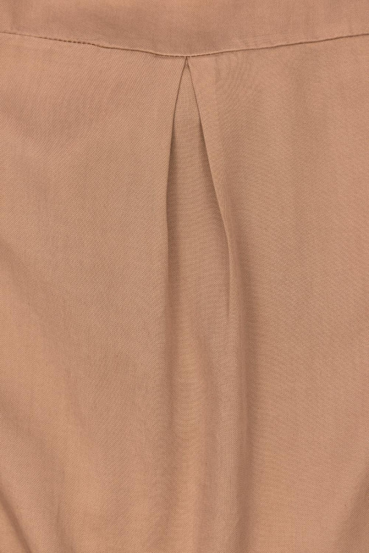 Bluse mit Schleife am Hals braun