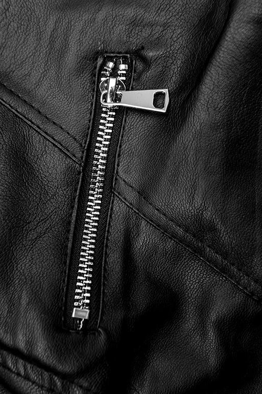 Kunstlederjacke in Schwarz