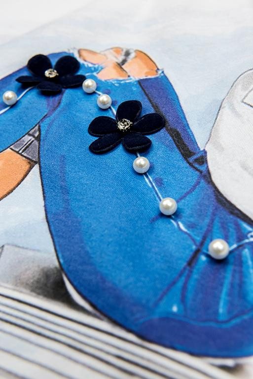 Weißes T-Shirt mit Aufdruck JEANS