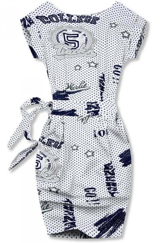 Kleid mit Bindegürtel weiß