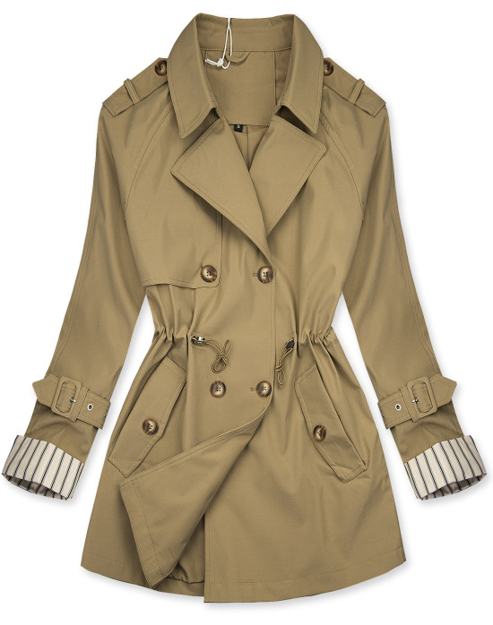 Mocca Trenchcoat mit Taillengürtel