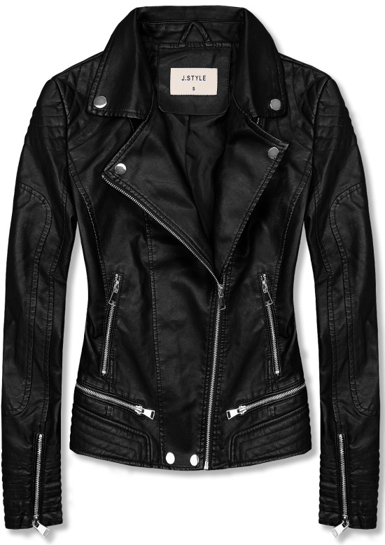 Bikerjacke mit Reißverschluss Schwarz