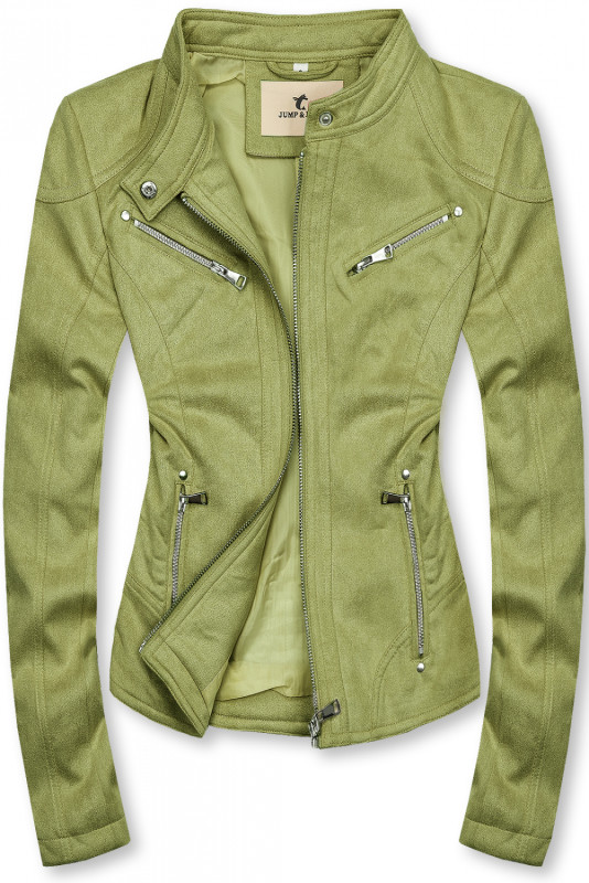 Wildlederjacke pistaziengrün