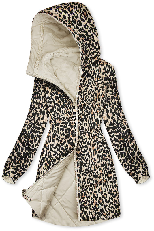 Wendejacke Beige/Leopardenmuster