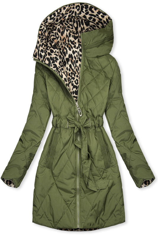 Wendejacke Grün/Leopardenmuster