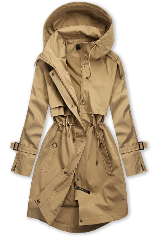 Trenchcoat mit Kapuze Beige