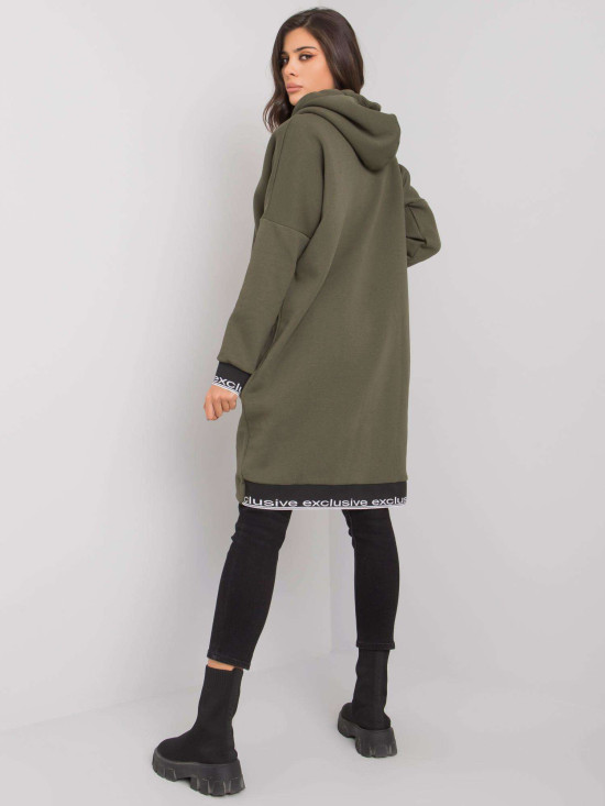 Khaki Damen Sweatshirt ohne Reißverschluss