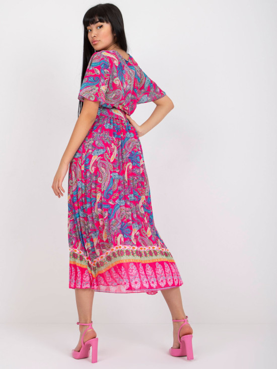 Ausgestellte Kleid in dunkelpink