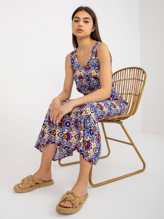 Lila Sommerkleid mit Muster FRESH MADE