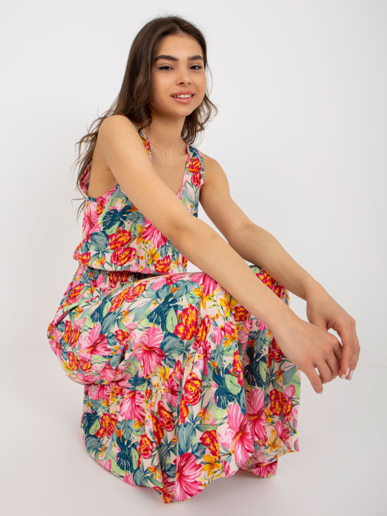 Koralfarbenes ärmelloses Kleid FRESH MADE