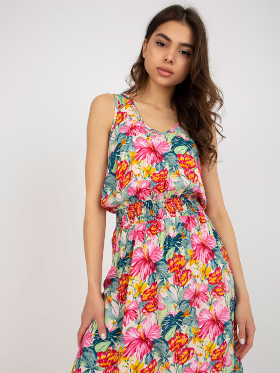 Koralfarbenes ärmelloses Kleid FRESH MADE