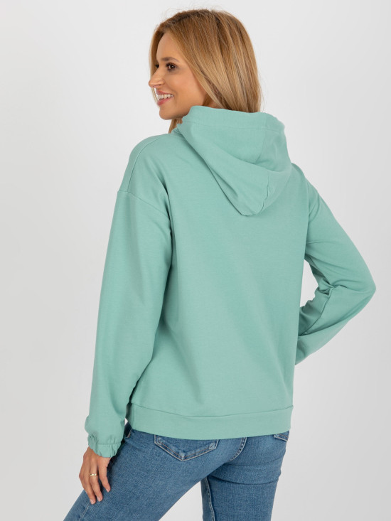 Pistazien Damen Kapuzenpullover mit Aufnäher