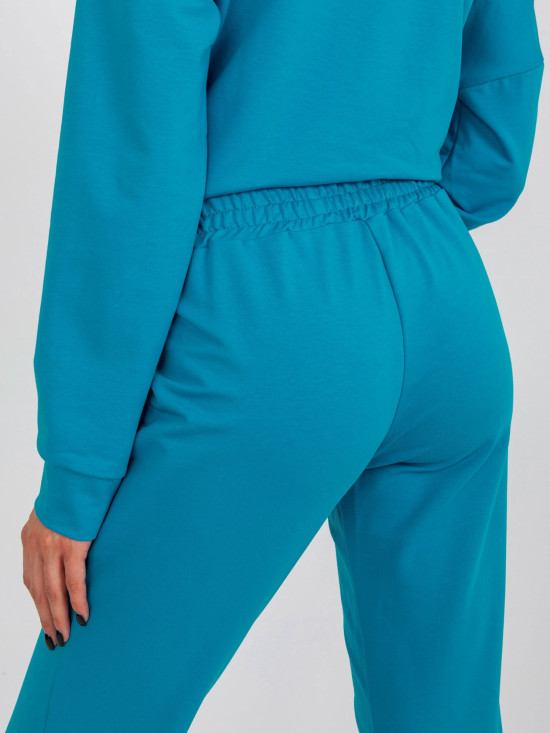 Blauer Baumwoll-Casual-Set