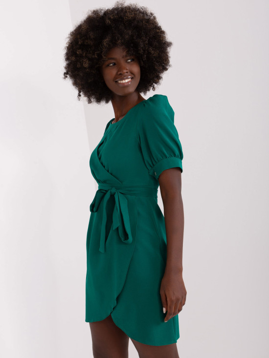 Dunkelgrünes Cocktailkleid Severin