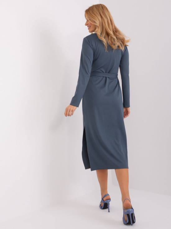 Elegantes Midi-Kleid mit langen Ärmeln