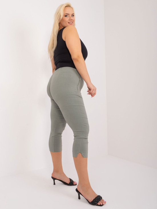 Khaki Hose mit hohem Bund