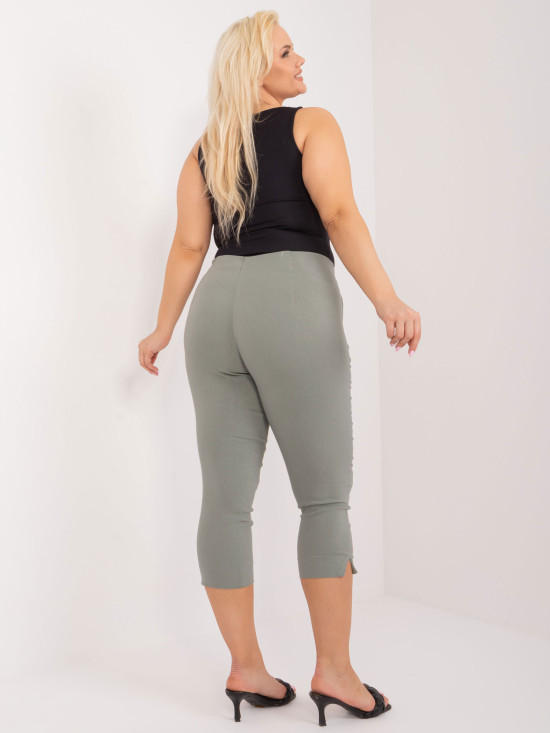 Khaki Hose mit hohem Bund