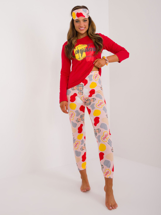 Bequemes rotes Pyjama