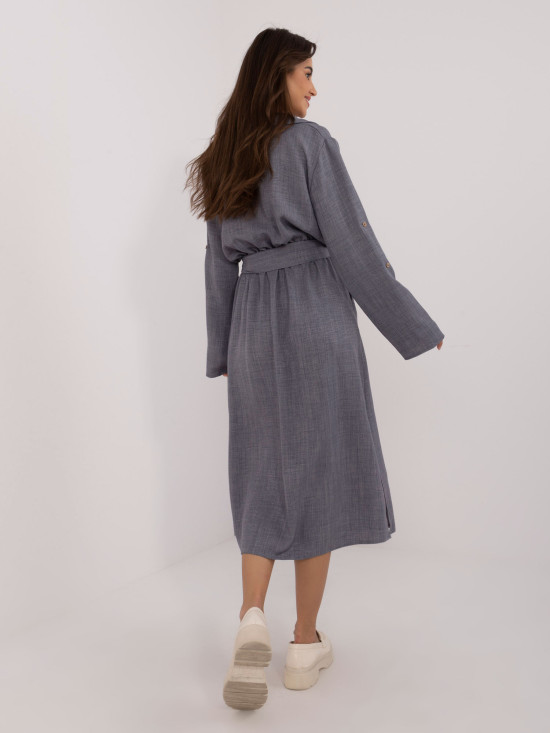 Elegantes ausgestelltes Kleid in Dunkelgrau