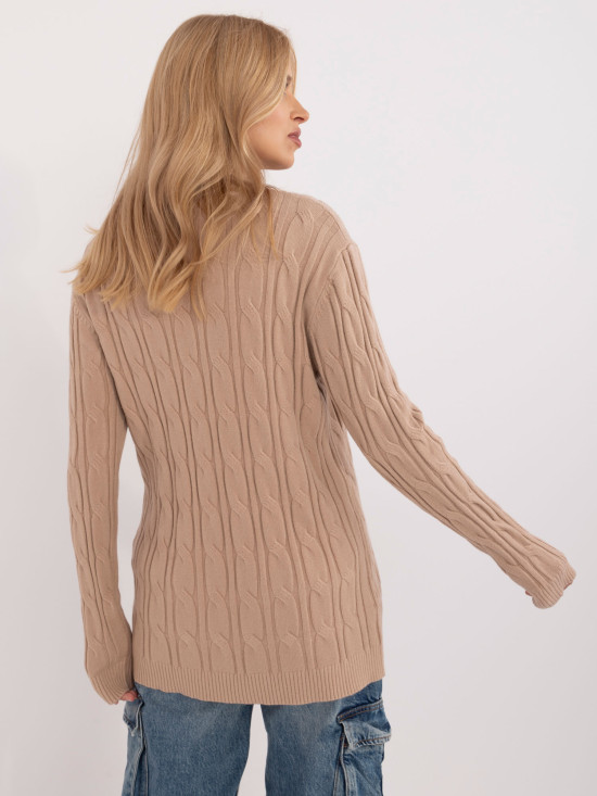 Bequemer Pullover in Camel-Farbe