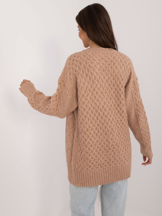Bequemer Pullover in Camel-Farbe