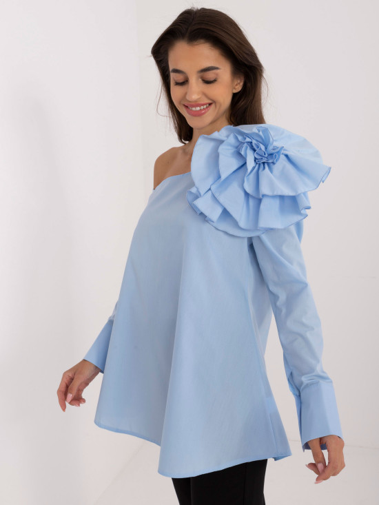 Elegante Bluse in Hellblau