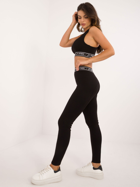 Stylische schwarze Leggings