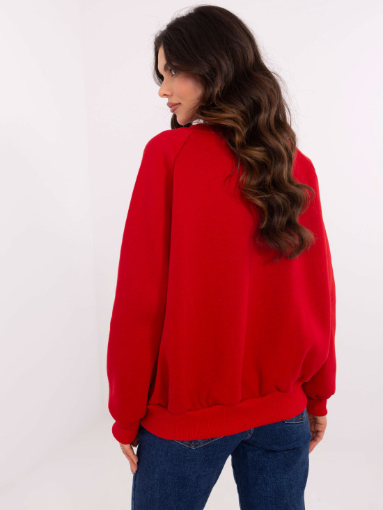 Rote Sweatshirt mit langen Ärmeln