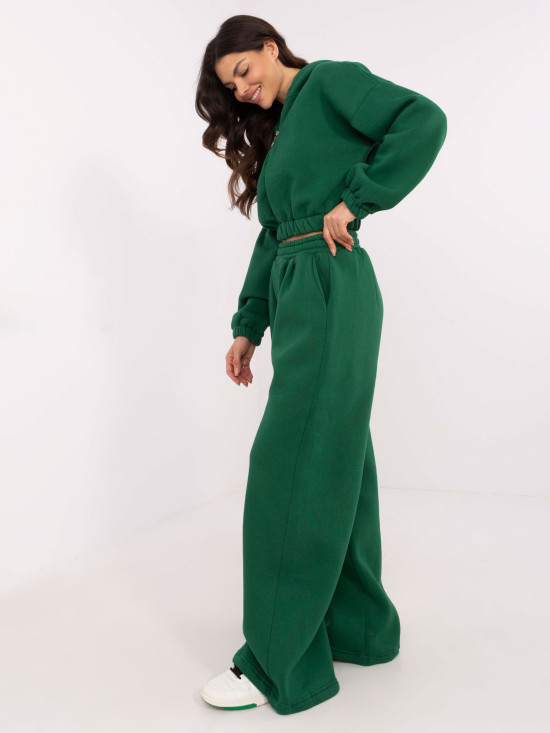 Stylisches Set mit Kapuze in Dunkelgrün