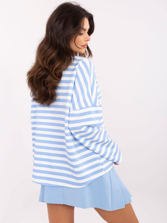 Stilvolle weiße gestreifte Bluse